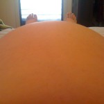 week 38 pregnant belly shot