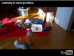 waving baby