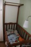 the sleeping babe - I got her cot out a week ago so she has her own space in our room.