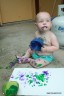Oscar at 8 months - eating paint and crawling about